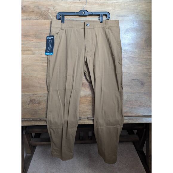 Kuhl Chino Pants Mens 34x32 Beige Resistor Lite Classic Fit Hiking Stretch - Picture 1 of 3